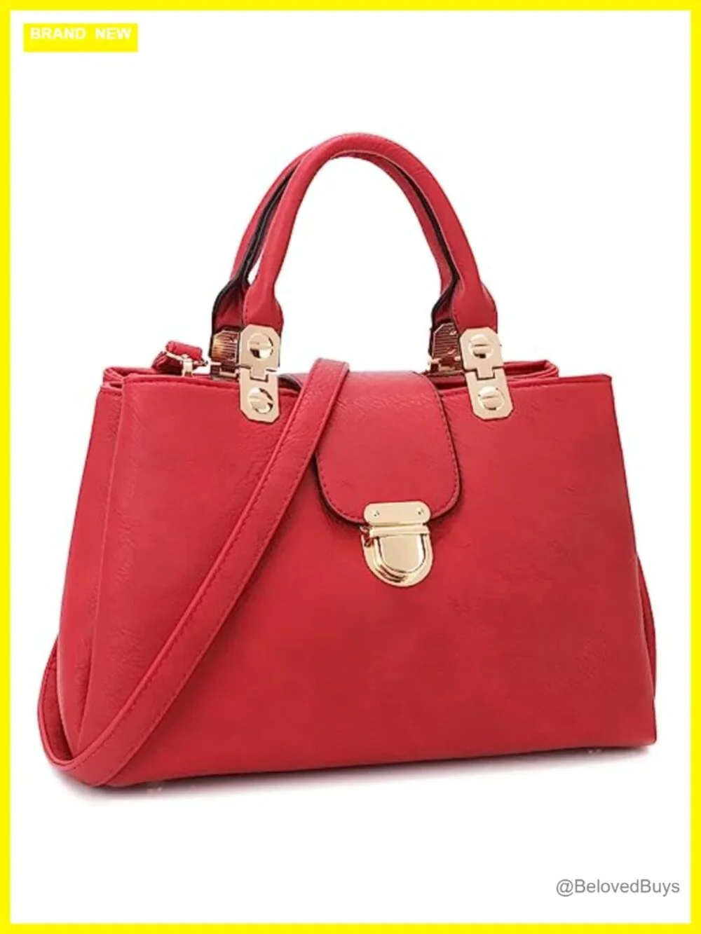 Medium Vegan Leather Top Handle Satchel Tote with Detachable Strap